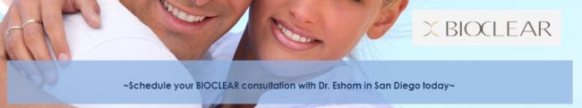 Schedule your Bioclear consultation with Dr. Eshom to fix gaps, spacing, stains, and black triangles, and to find the cost of Bioclear